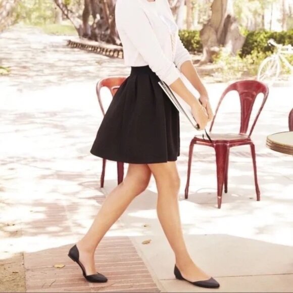J. Jill Elegant Black D'Orsay Buttery Soft Leather Pointed Toe Slip On Flats 9.5 - Picture 1 of 12